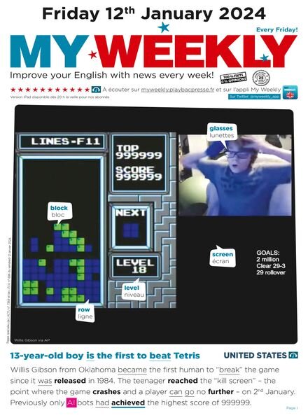 My Weekly fr – 12 Janvier 2024 Cover