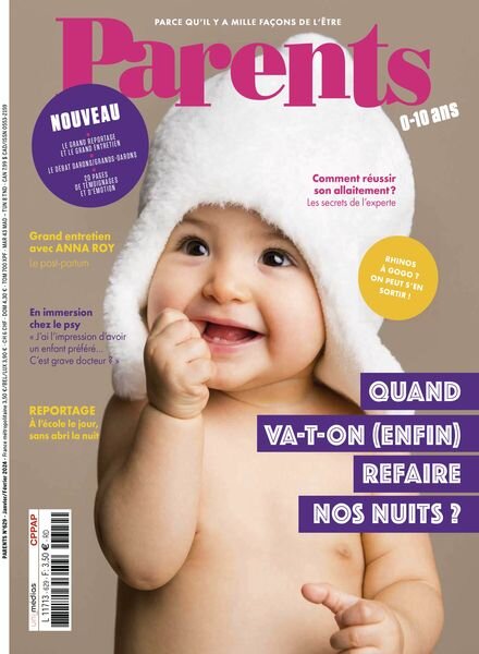 Parents France – Janvier-Fevrier 2024 Cover