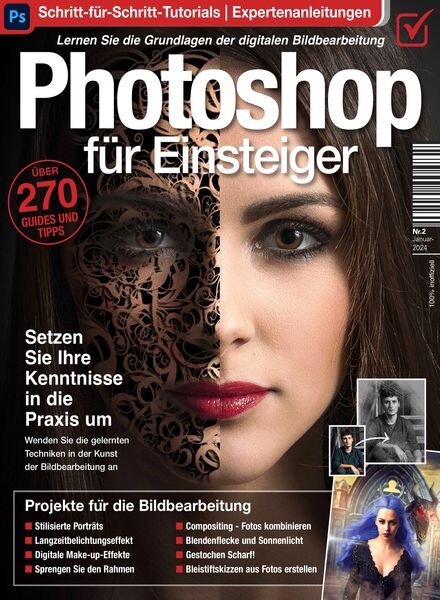 Photoshop fur Einsteiger – Januar 2024 Cover