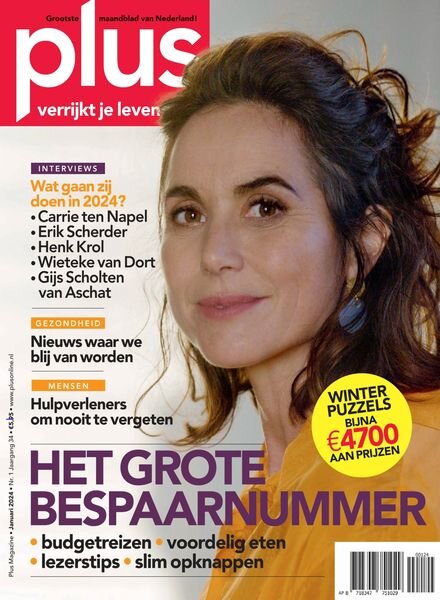 Plus Magazine Netherlands – Januari 2024 Cover