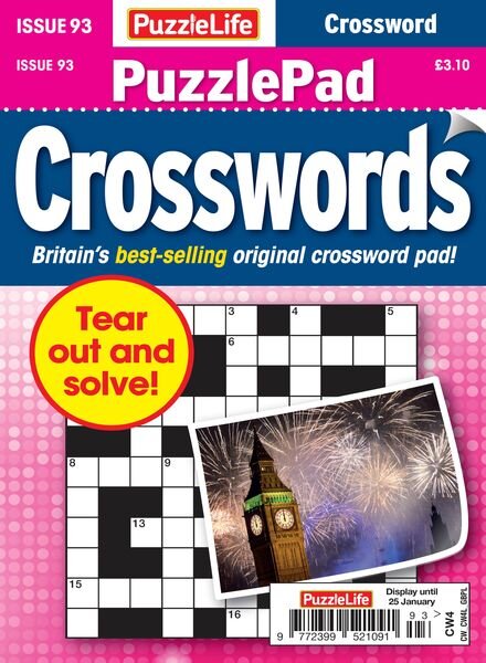PuzzleLife PuzzlePad Crosswords – December 2023 Cover