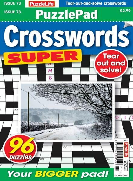 PuzzleLife PuzzlePad Crosswords Super – December 2023 Cover