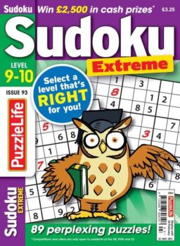 PuzzleLife Sudoku Extreme – Issue 93 – 25 January 2024
