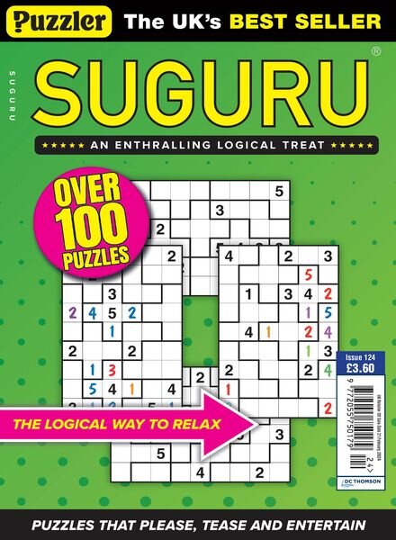Puzzler Suguru – Issue 124 – 24 January 2024 Cover
