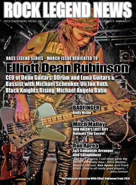 Rock Legend News – March 2017 Cover