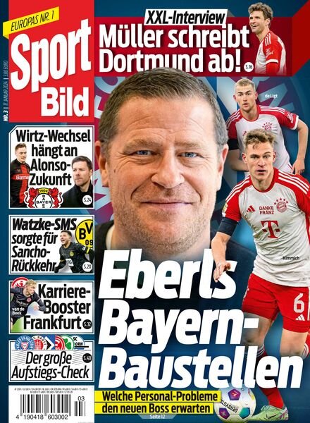 Sport Bild – 17 Januar 2024 Cover