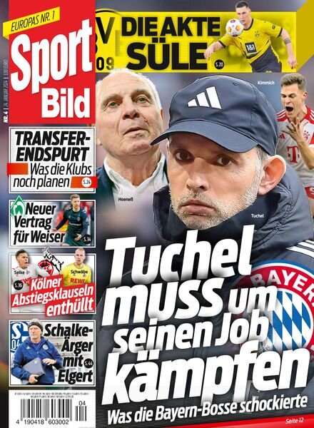Sport Bild – 24 Januar 2024 Cover
