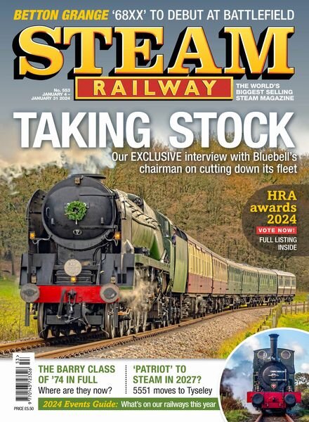 Steam Railway – Issue 553 – 4 January 2024 Cover