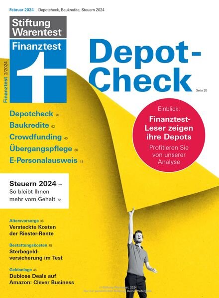 Stiftung Warentest Finanztest – Februar 2024 Cover