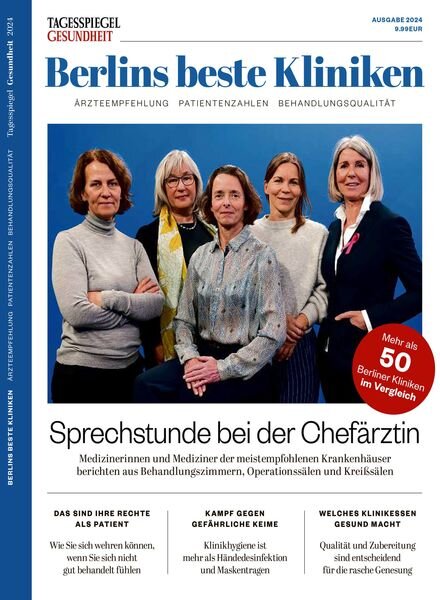Tagesspiegel Gesundheitsratgeber – Berlins b Kliniken – Januar 2024 Cover