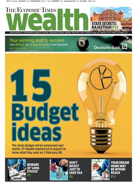 The Economic Times Wealth – January 15 2024 Cover