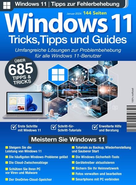 Windows 11 Tricks Tipps und Guides – Januar 2024 Cover