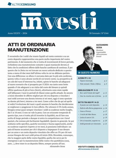 Altroconsumo Investi – 30 Gennaio 2024 Cover