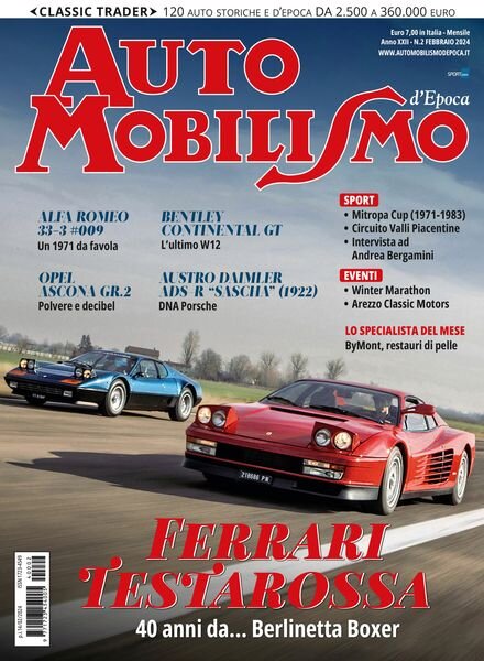 Automobilismo d’Epoca – Febbraio 2024 Cover