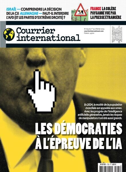 Courrier International – 1er Fevrier 2024 Cover