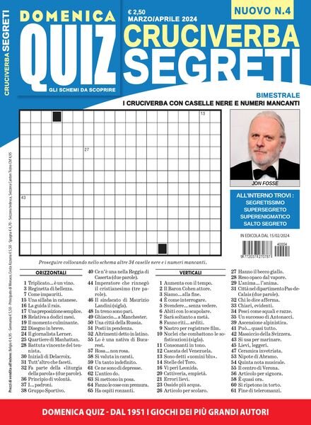 Cruciverba Segreti – Marzo-Aprile 2024 Cover