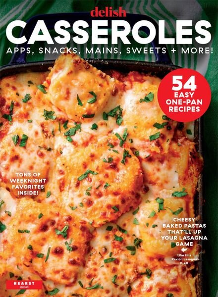 Delish Pasta Delish Casseroles 2023 Cover