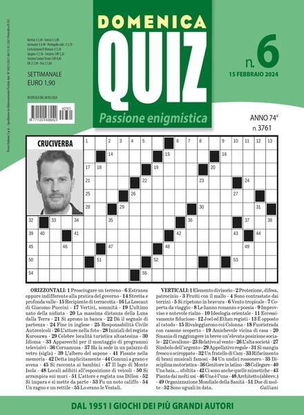 Domenica Quiz – 15 Febbraio 2024 Cover