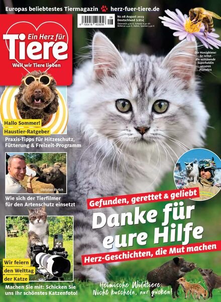 Ein Herz fur Tiere – August 2023 Cover