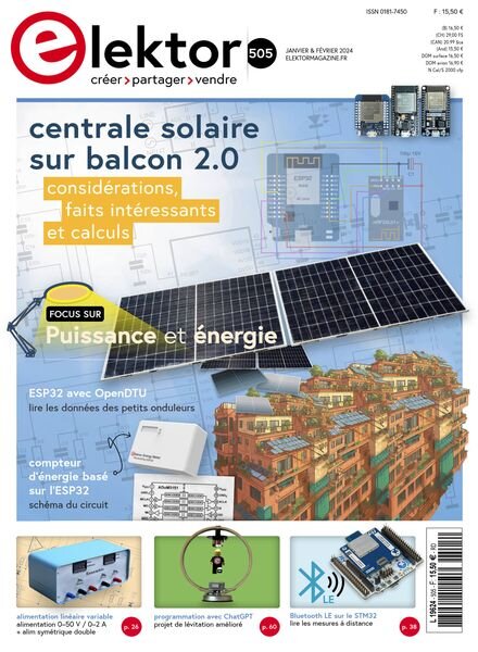 Elektor France – Janvier-Fevrier 2024 Cover
