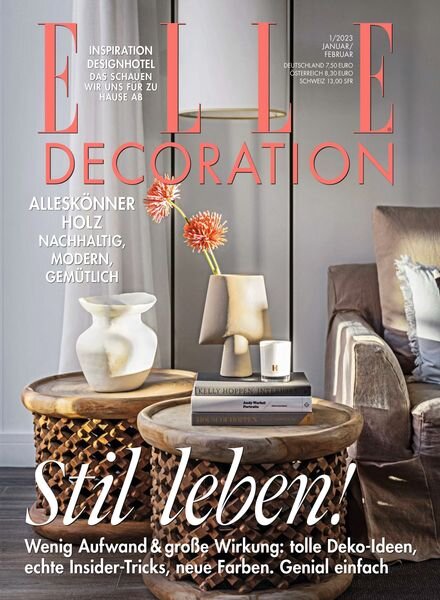 Elle Decoration Germany – Januar-Februar 2023 Cover