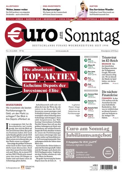 Euro am Sonntag – 9 Februar 2024 Cover