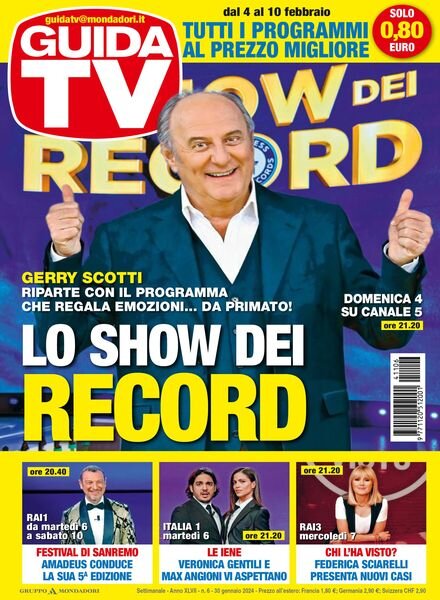 GuidaTV – 30 Gennaio 2024 Cover