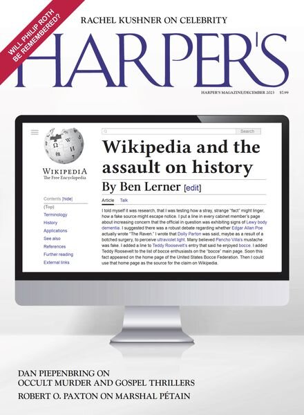 Harper’s Magazine – December 2023 Cover