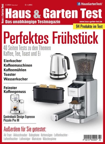 Haus & Garten Test – Marz-April 2024 Cover