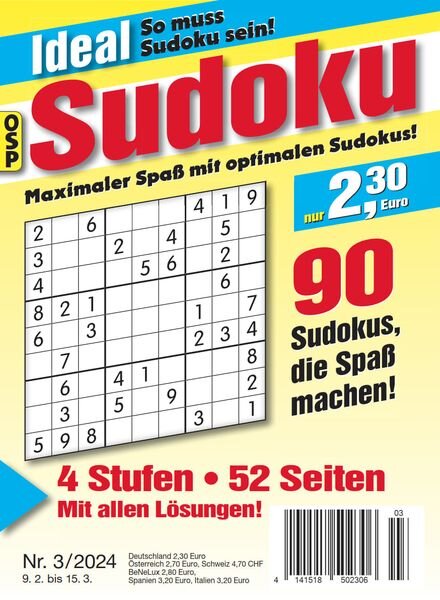 Ideal Sudoku – Nr 3 2024 Cover