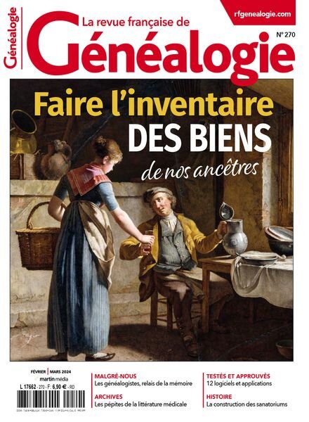 La Revue francaise de Genealogie – Fevrier-Mars 2024 Cover