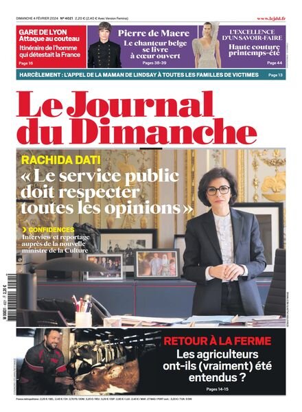 Le Journal du dimanche – 4 Fevrier 2024 Cover