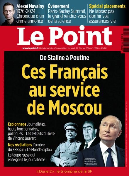 Le Point – 22 Fevrier 2024 Cover