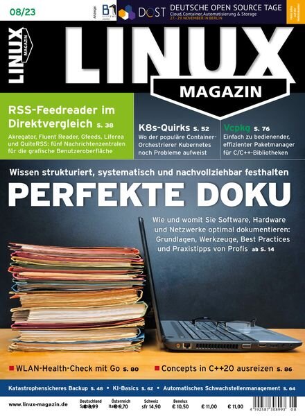 Linux-Magazin – August 2023 Cover
