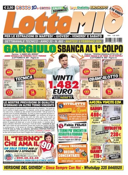 Lottomio del Giovedi – 6 Febbraio 2024 Cover