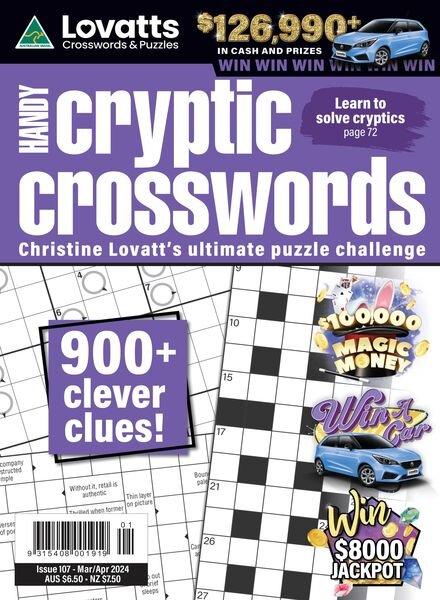 Lovatts Handy Cryptic – Issue 107 – March-April 2024 Cover