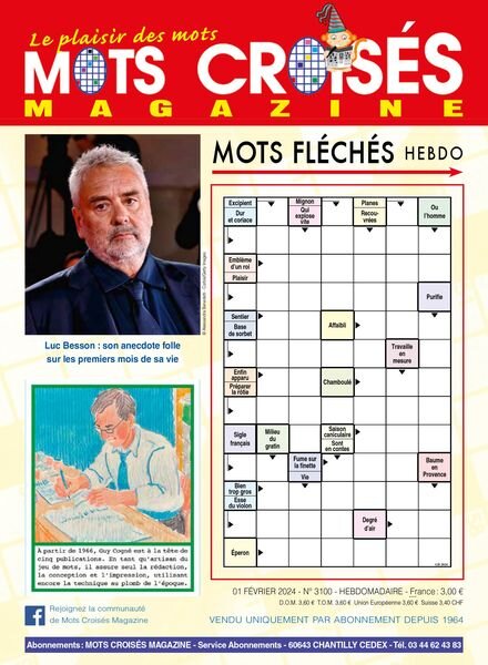 Mots Croises Magazine – 1 Fevrier 2024 Cover