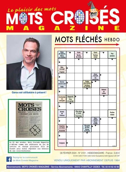 Mots Croises Magazine – 8 Fevrier 2024 Cover