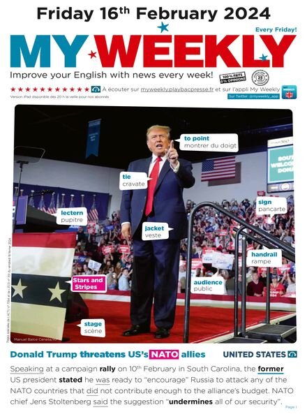 My Weekly fr – 16 Fevrier 2024 Cover