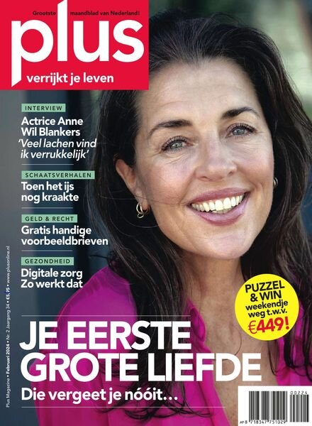 Plus Magazine Netherlands – Februari 2024 Cover