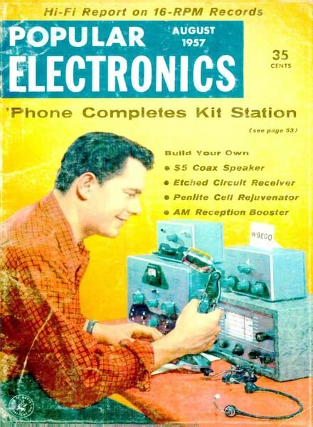 Popular Electronics – 1957-08 Cover