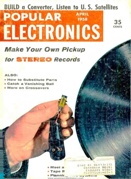 Popular Electronics – 1958-04 Cover