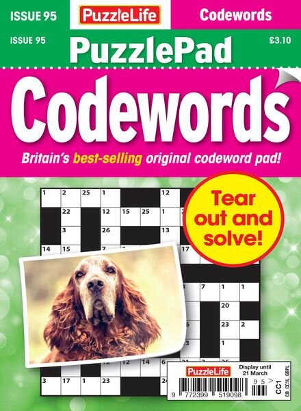PuzzleLife PuzzlePad Codewords – Issue 95 – 22 February 2024 Cover