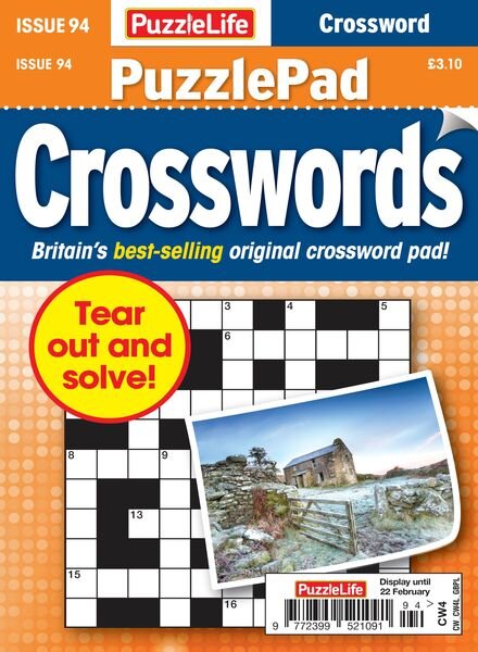 PuzzleLife PuzzlePad Crosswords – Issue 94 – 30 January 2024 Cover