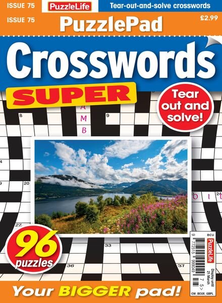 PuzzleLife PuzzlePad Crosswords Super – Issue 75 – 22 February 2024 Cover