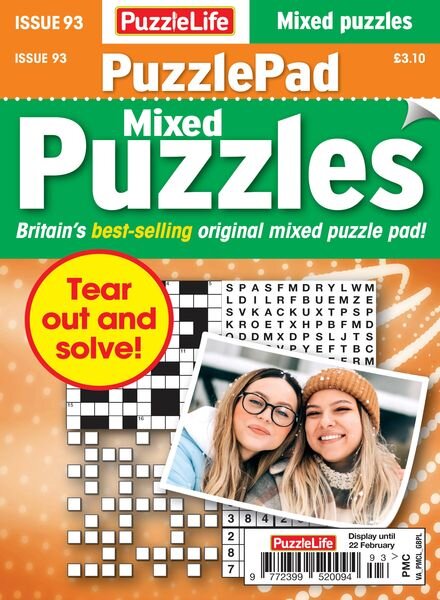 PuzzleLife PuzzlePad Puzzles – Issue 93 – 30 January 2024 Cover