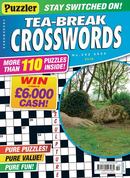 Puzzler Tea-Break Crosswords – Issue 342 – 31 January 2024 Cover