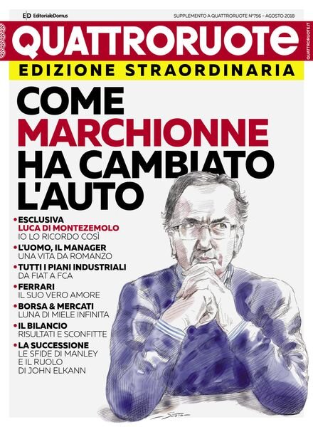 Quattroruote Italia Allegati – Agosto 2018 Cover