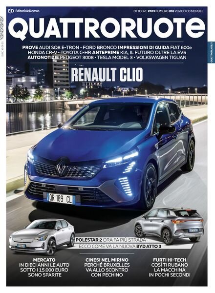 Quattroruote Italia – Ottobre 2023 Cover