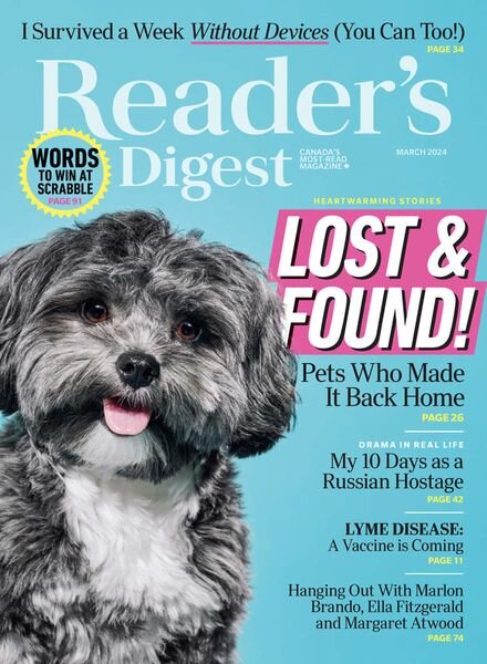 Reader’s Digest Canada – March 2024 Cover